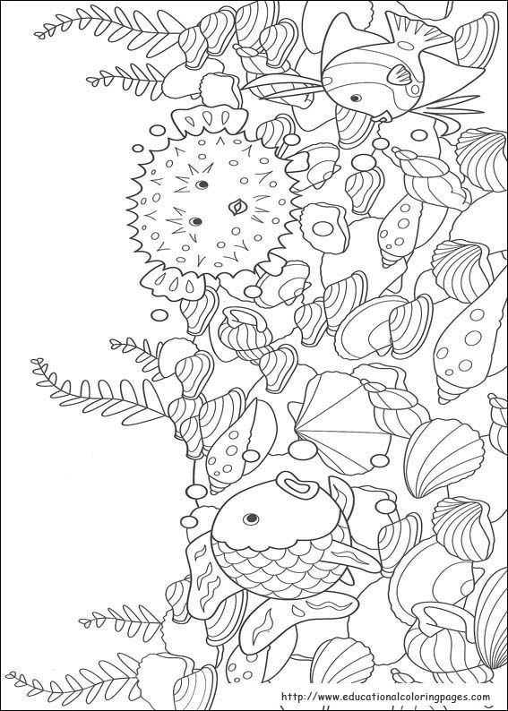 Coloring Pages Rainbow. RAINBOW FISH COLORING PAGES