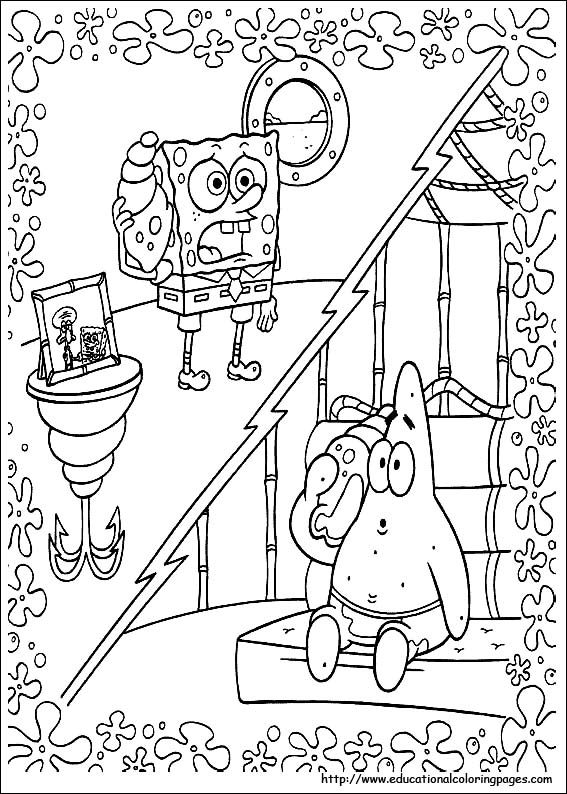 coloring pages spongebob. Spongebob Halloween Coloring
