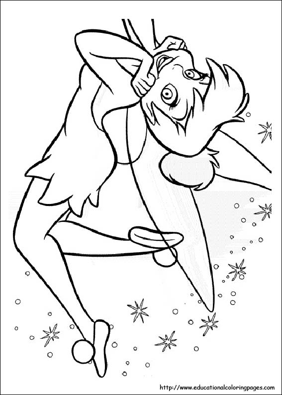 Printable Coloring Pages Tinkerbell. Coloring Page #8: