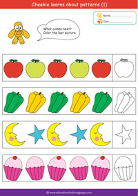 Math Worksheets - Number Patterns - CyberSleuth Kids.com :Student